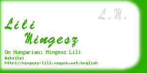 lili mingesz business card